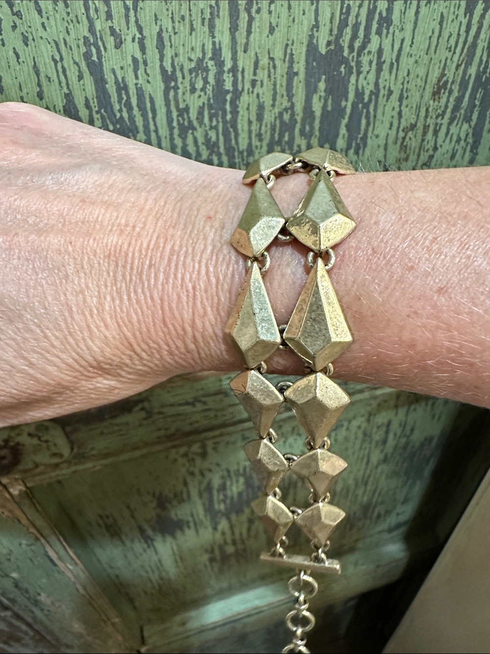 Fossil Gold Geometric Link Bracelet